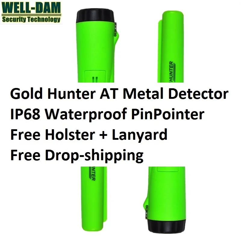 Gold Hunter AT IP68 Waterproof Pinpointer Gold Detector Deep Search Underground Treasure Metal Detector