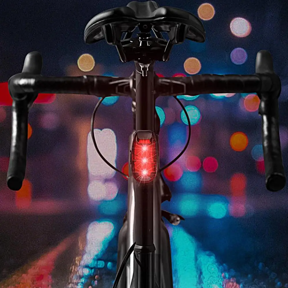 Bike Taillight USB LED Bicycle Tail Light Mountain Bike Safety Warning Front Rear Lights Night Backpack Light Riding Accessories