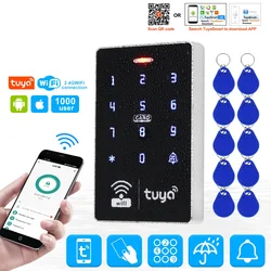 Ip68 Waterdichte Wifi Tuya Toegangscontrole Systeem Toetsenbord Rfid Toetsenbord App Op Afstand Ontgrendelen Wiegand Output 125Khz En 13.56Mhz