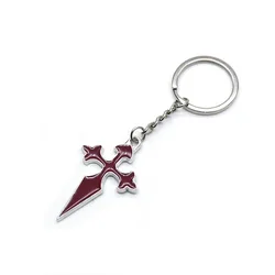 Metal Red Enamel Cross Key Chains For Men Women