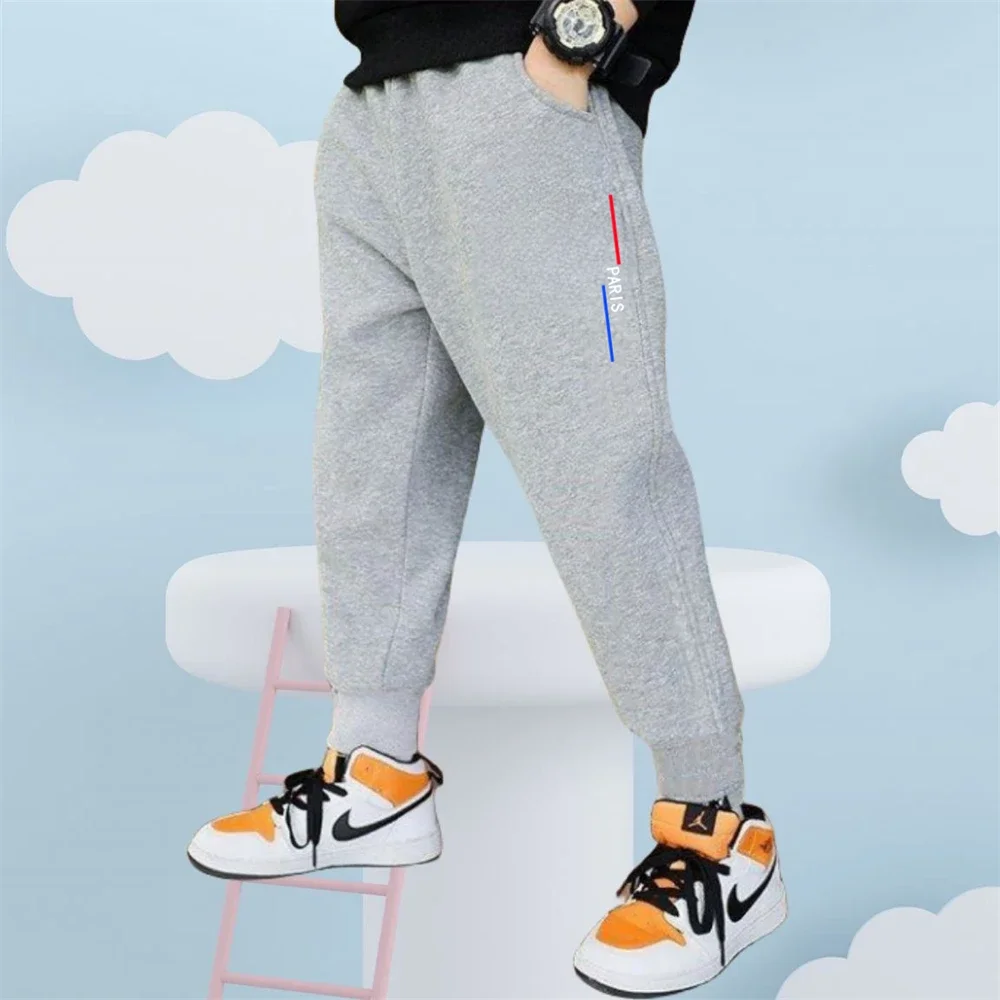 New Fashion Jogger Trousers Boys Casual Fitness Pants Printed Spring Clothes Sweatpants for Kids Fashion Loose Long Pants