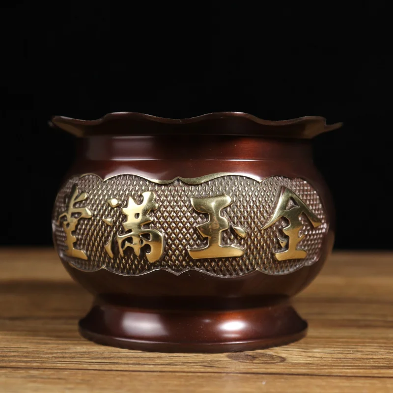 incense ornament, copper offering burner, home office desk decoration, creative gift and craft item
