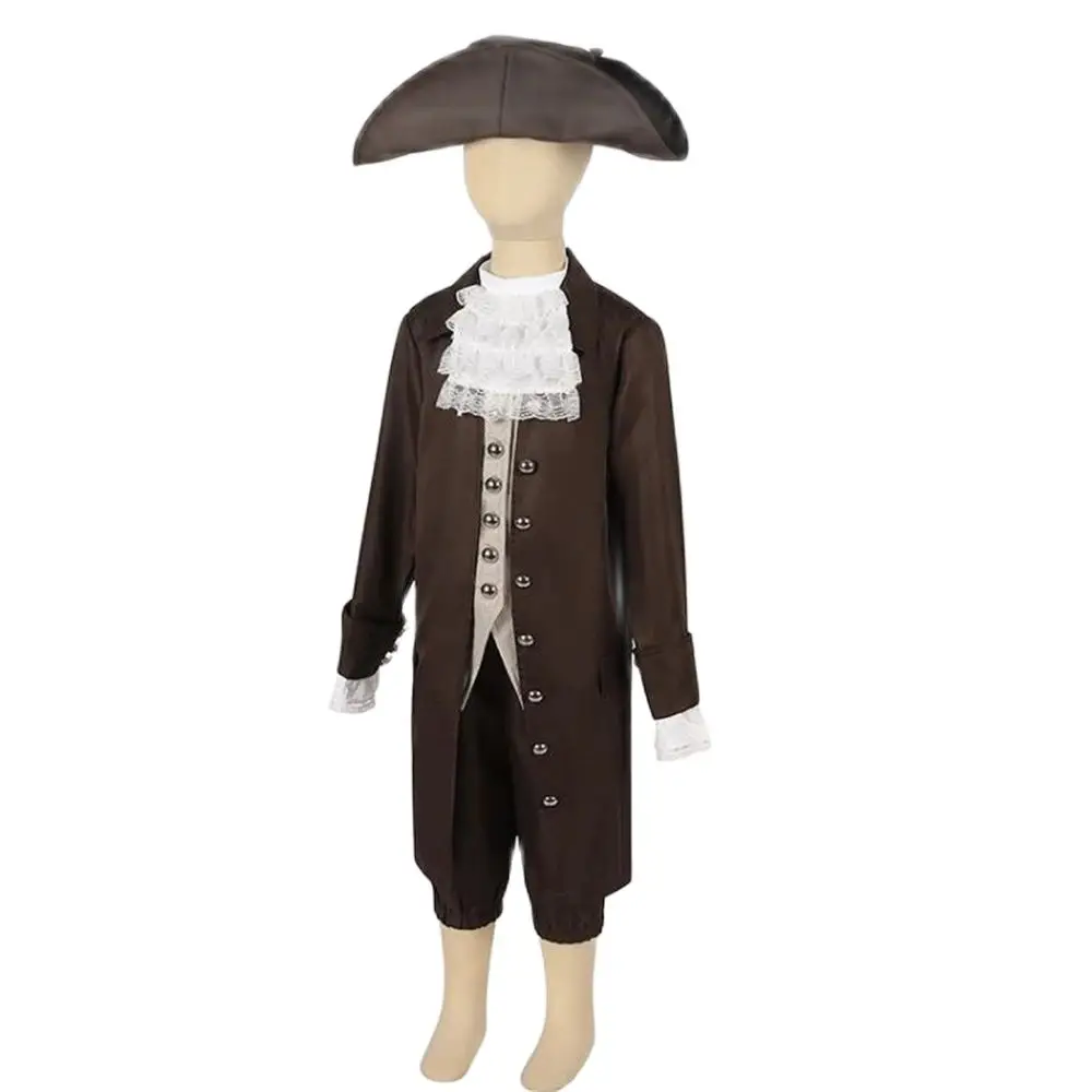 Colonial Costume Boys 18th Century Child Cosplay Costume Revolution Outfit Costume Halloween Children's Dress Up Clothings