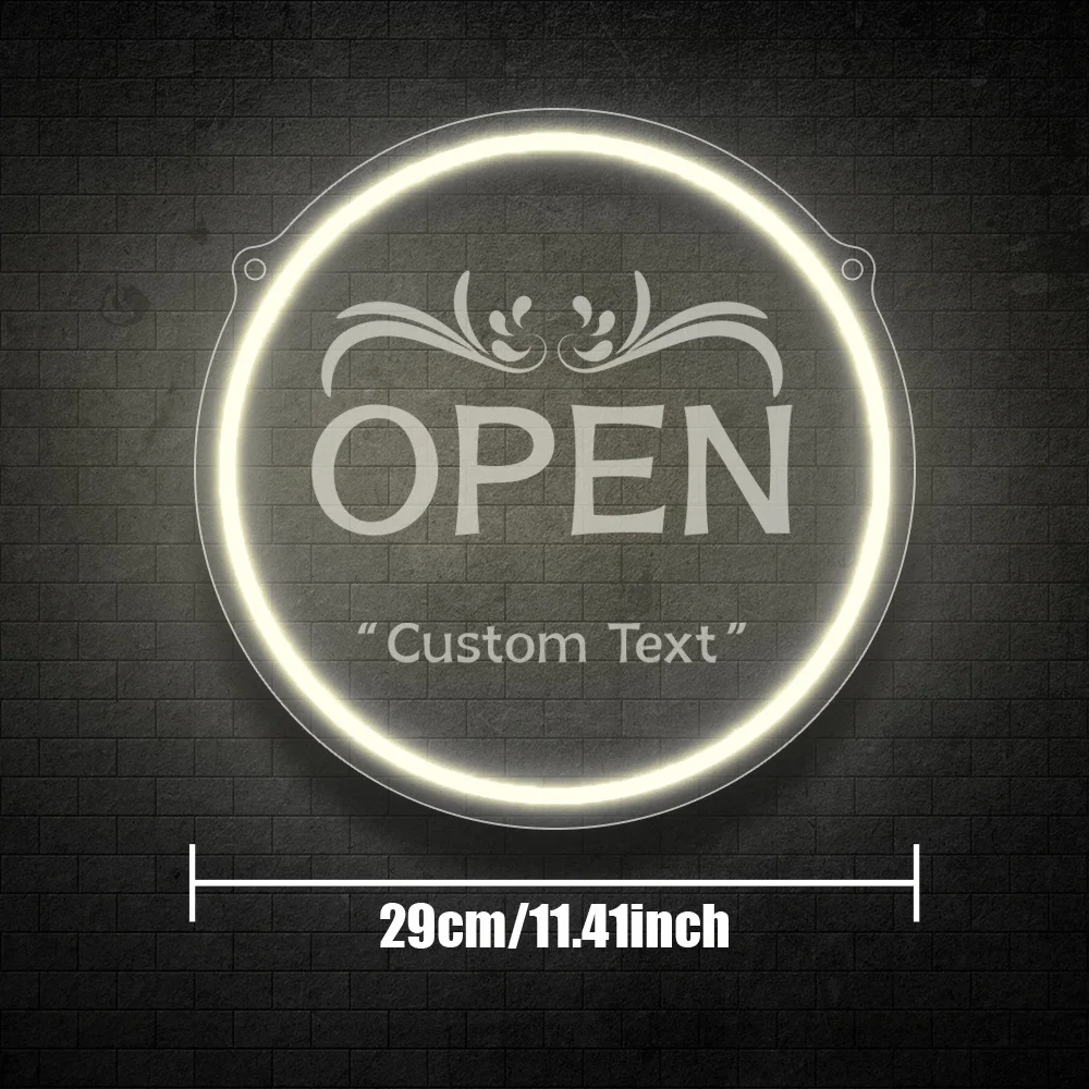 Custom 'Open' LED Neon Sign USB-Powered Wall Light With Dimmable Brightness Ideal for Home Hotel Parties & Holiday Decoration