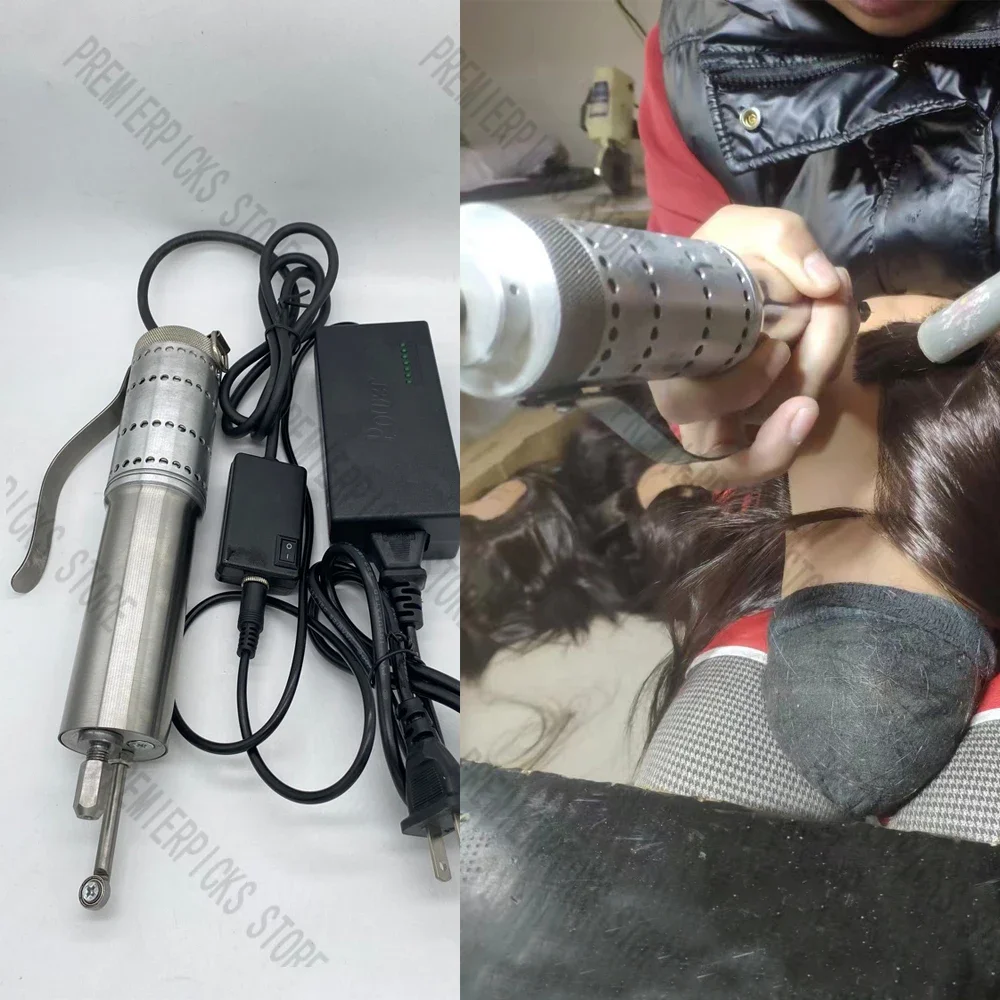 Wig Hair Tie Machine Fake Head Hair Salon Silicone Biological Scalp Teaching Head Silicone Doll Hair Tie Machine Full Set