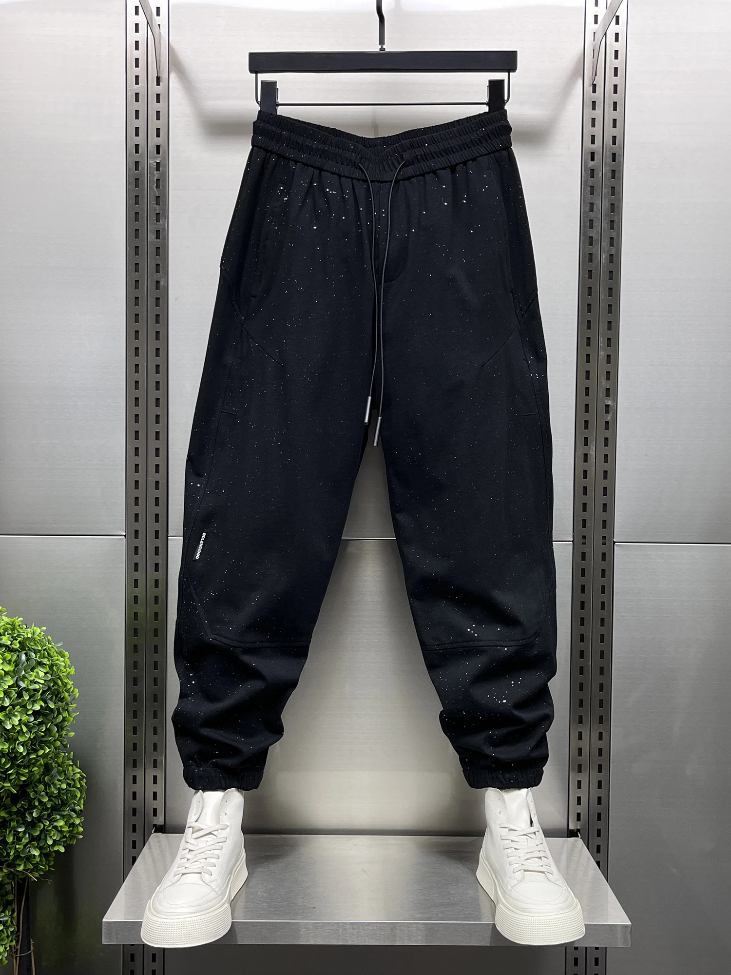 

Легкие модные мужские летние тонкие брюки с манжетами в корейско-американском стиле, повседневные спортивные брюки