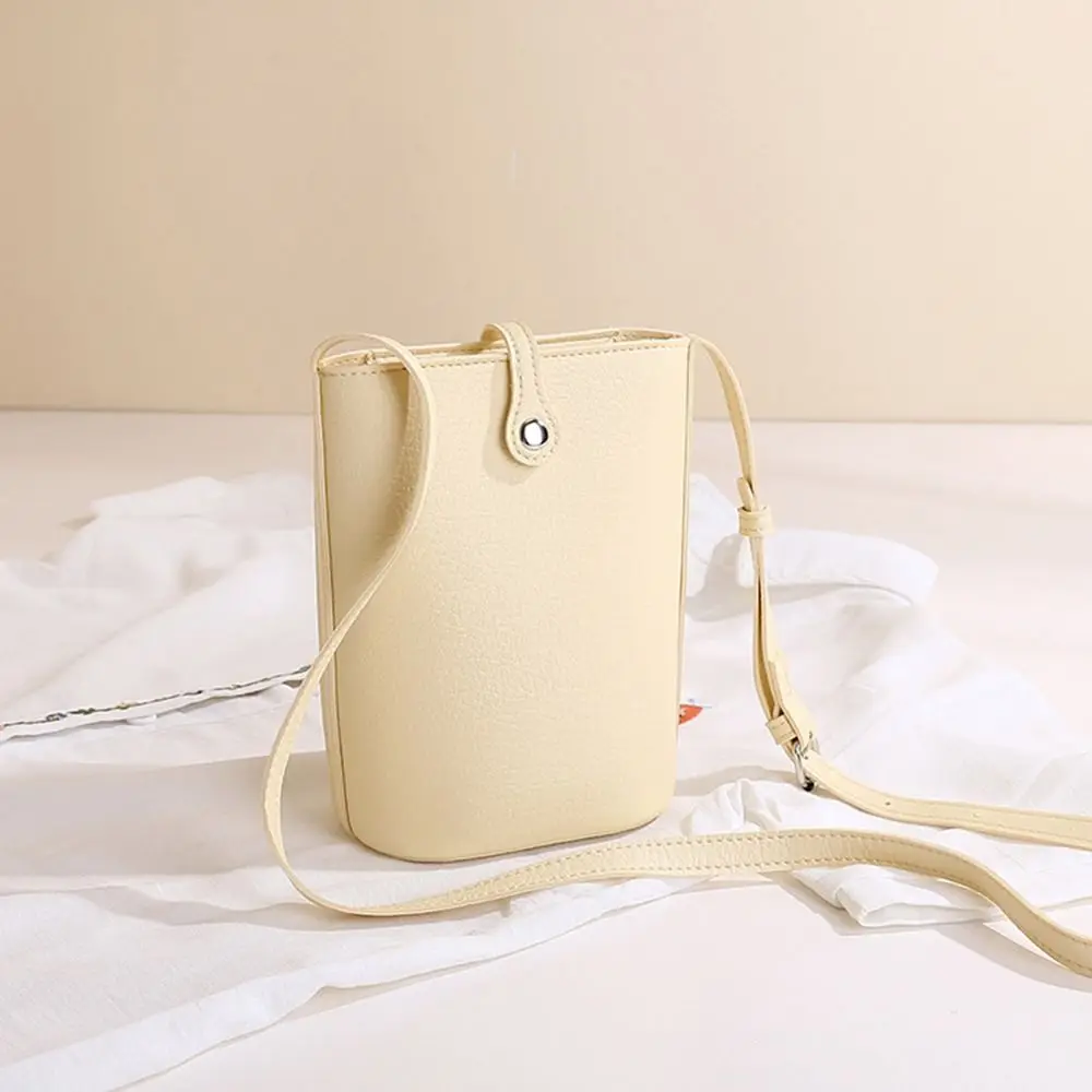 

Leisure Exquisite PU Leather Shoulder Bag Soft Zipper Mobile Phone Pouch Simple Casual Women Crossbody Bag Beach