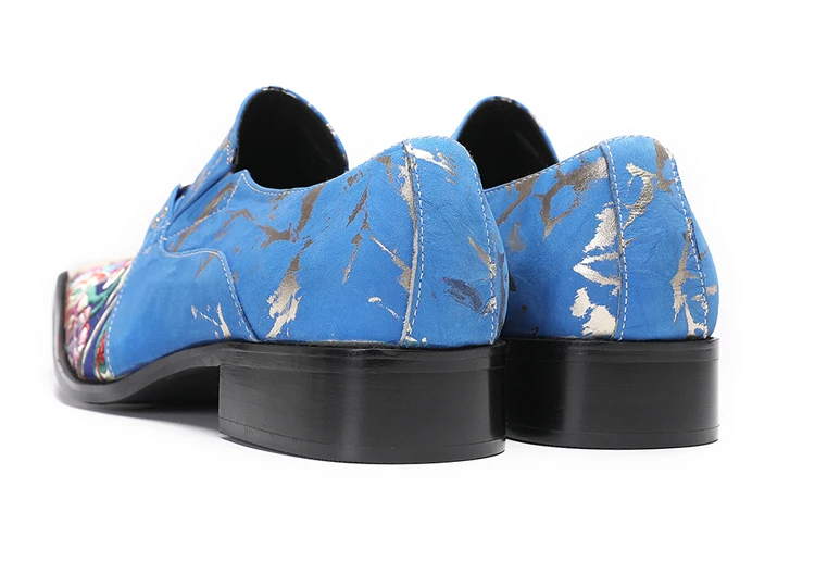 BOARD Herbst Herrenschuhe Spike Luxuriöse Persönlichkeit Bankett Niete Tigerkopf Druck Formelle Kleidung Schuhe – Detail 19