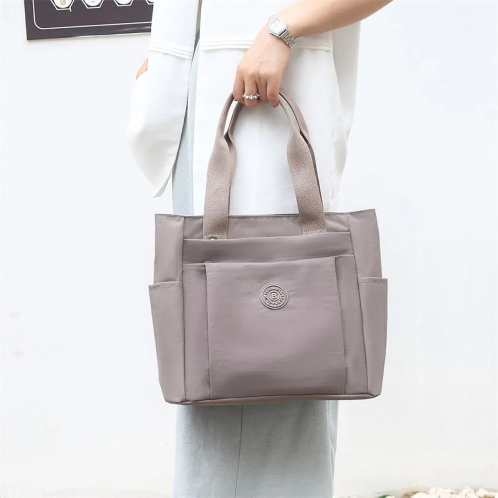 

Нейлоновая легкая сумка для женщин, сумки-тоут, сумка через плечо с несколькими карманами для работы, путешествий, высококачественные прямоугольные сумки