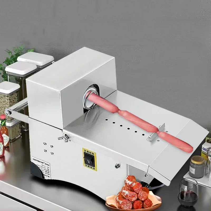 Desktop Manual/Electric Sausage Binding Knotting Machine 220V Hot Dog Tying Twisting Binder Ham Winding Machinery