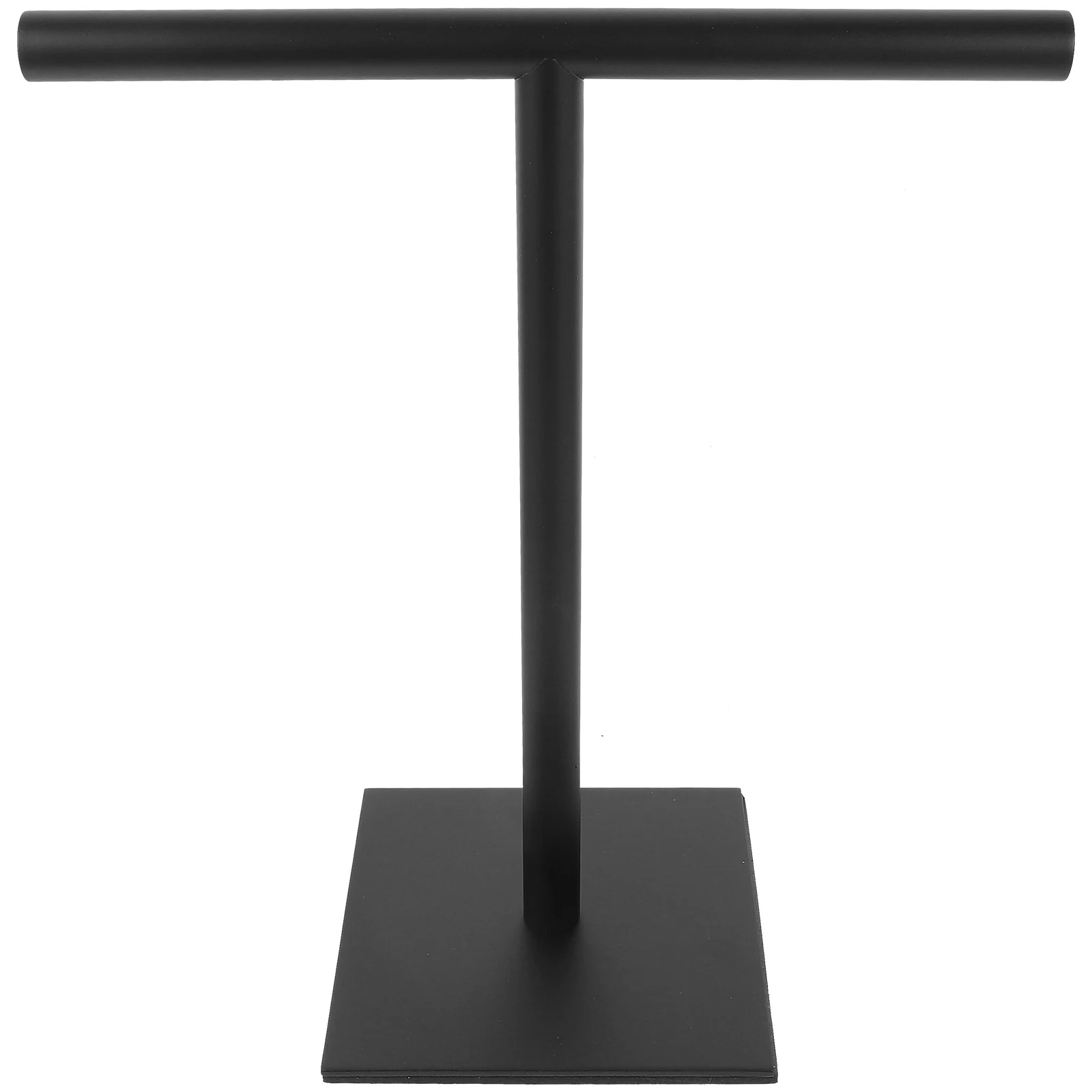 

Stainless Steel Bathroom Hand Towel Holder Stand Vertical Countertop Rack Black Space Saving T shaped Base No Drilling