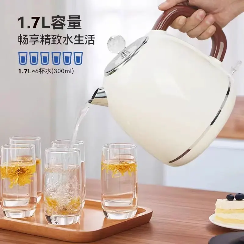 

220V Portable Electric Kettle Stainless Steel Electric Tea Kettle Mini Household Water Boiler Home Kitchen Appliances