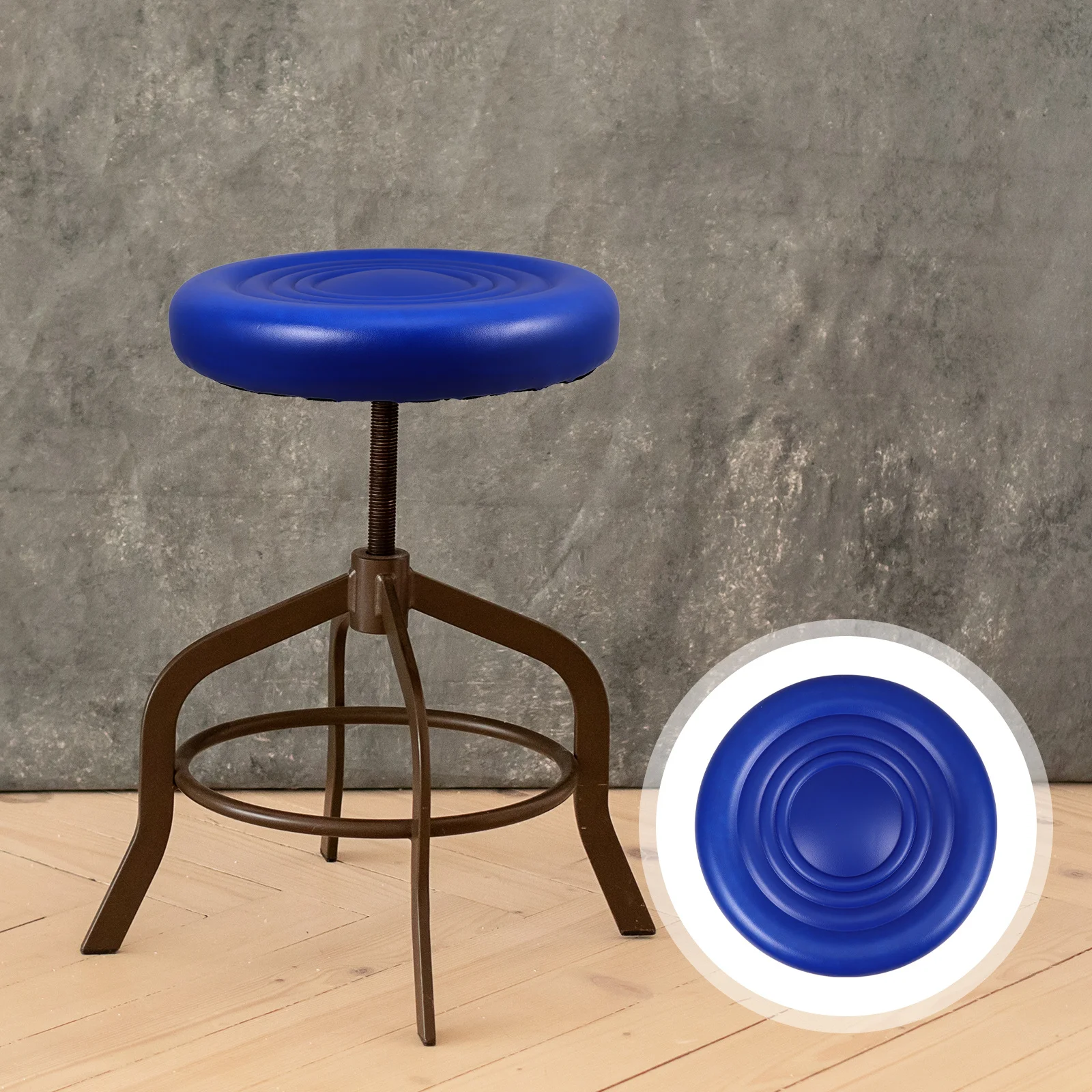 

PU Round Stool Seat Replacement Smooth Surface Stable Material Longtime Use No Deformation Home Bar Chair Accessory Furniture