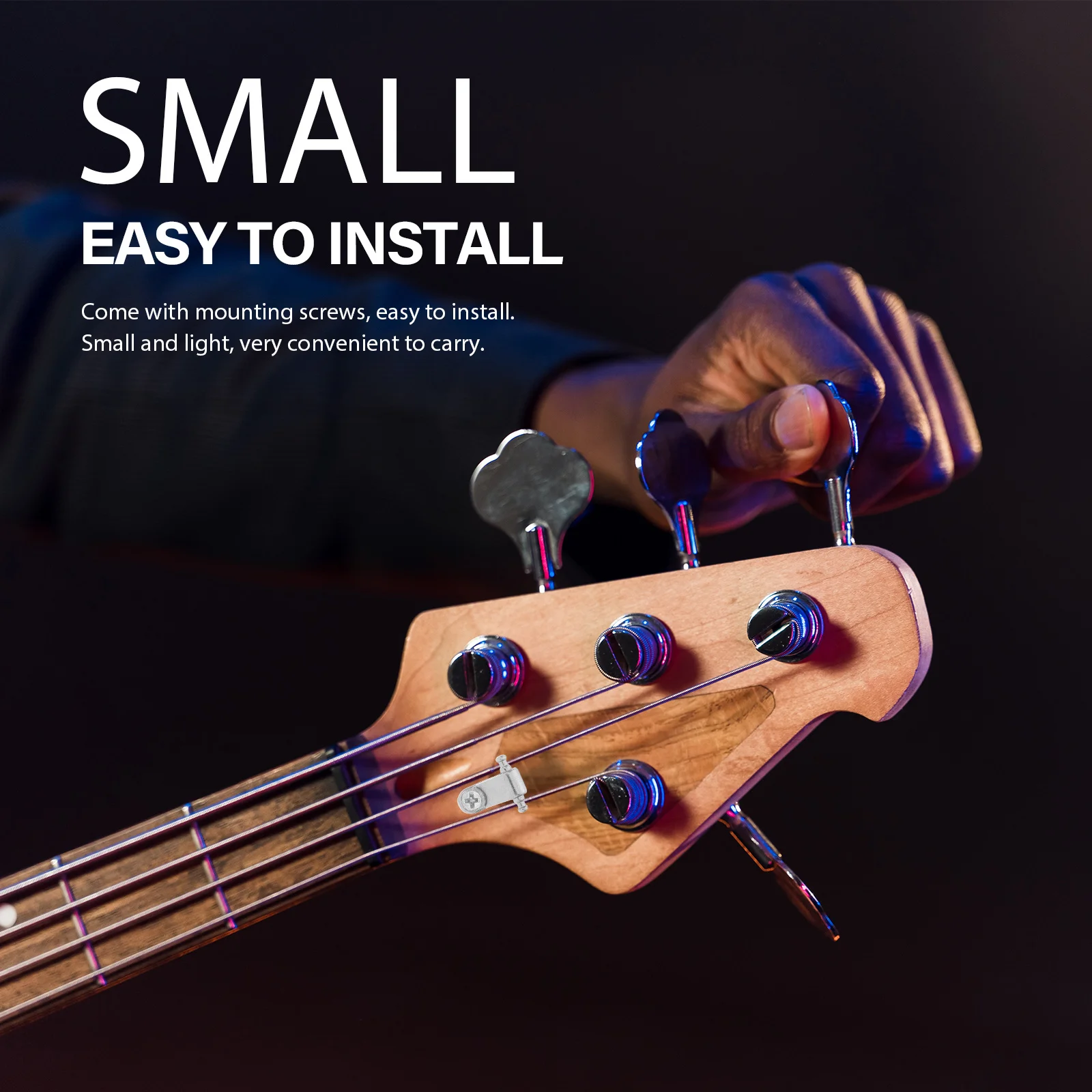 

1 set 1 Set Guitar Retainers Iron Plated Roller String Tree For Electric Guitar Metal String Guide Parts Tuning Stability