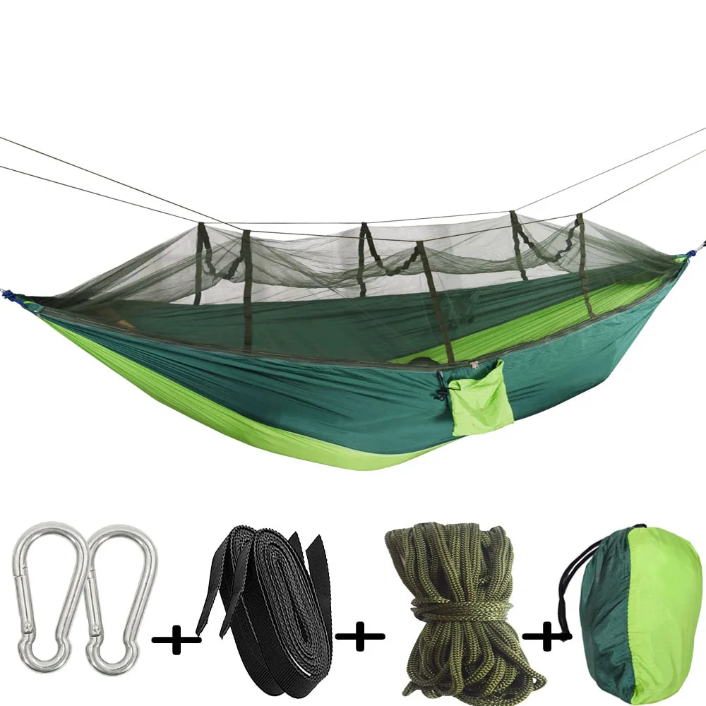 

2026 Ultra-Light Hammock with Mosquito Net: Anti-Mosquito Tear-Resistant, 260*140CM – Essential Camping Gear Outdoor Accessories