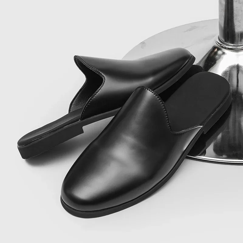 Men Mules Half Slippers Soft Bottom Commuting Outdoor Muller Shoes Man Casual Simple and Versatile Lazy Shoes for Men