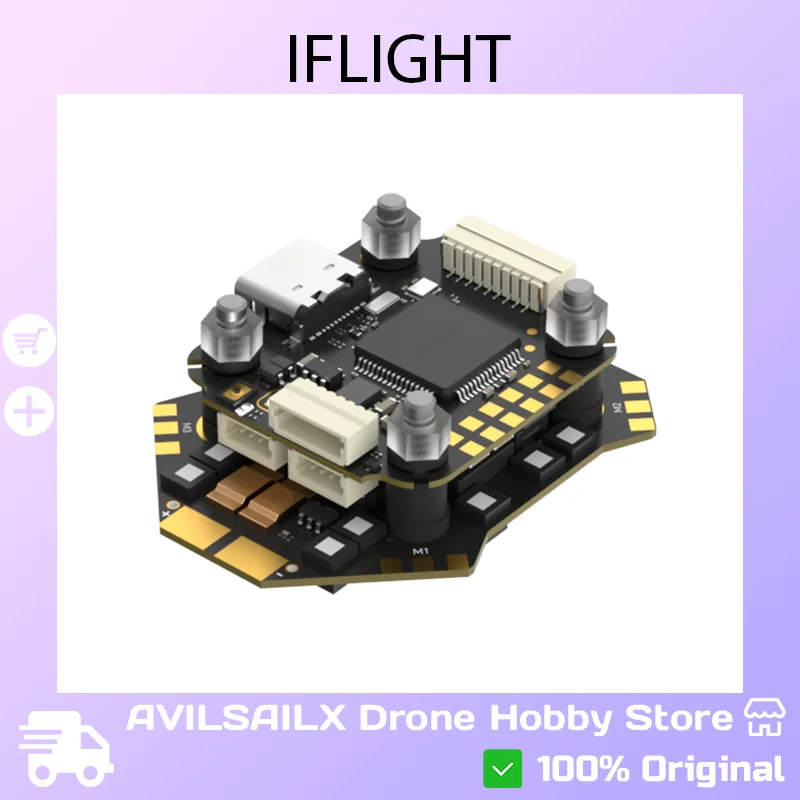 

iFlight Borg Mini F7 Mini Flight Stack - 60A Electronic Speed Controller, 4-8S for FPV Quadcopter