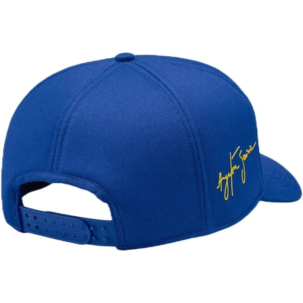 قبعة نسخة طبق الأصل من National Style Senna باللون الأزرق مع حقيبة حمل - مقاس واحد، مثالية لعشاق السباق