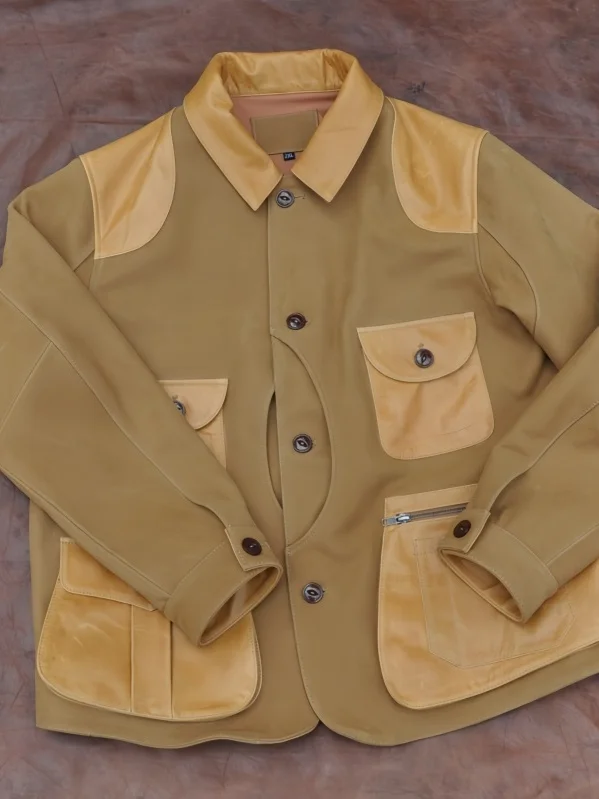 Chaqueta de Caza Freewheelers Serie Great Lakes, Resistente al Viento, con Parches de Cuero Malden, para Cazadores de Patos y...