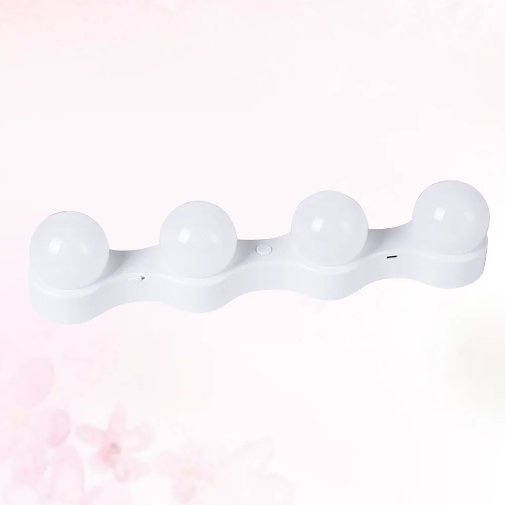 Led Ball Bubble Make-upspiegel Licht Zuignap Geen gereedschap Draagbaar Voor Badkamer Kaptafel Hotel Reizen Monochroom Wit