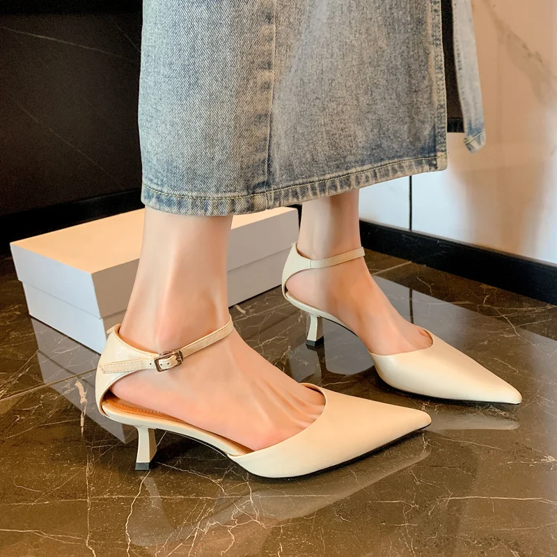 FEDONAS 2024 Basic Thin High Heels Women Sandals Spring Summer New Genuine Leather Pumps Shoes Woman Elegant Office Ladies Party