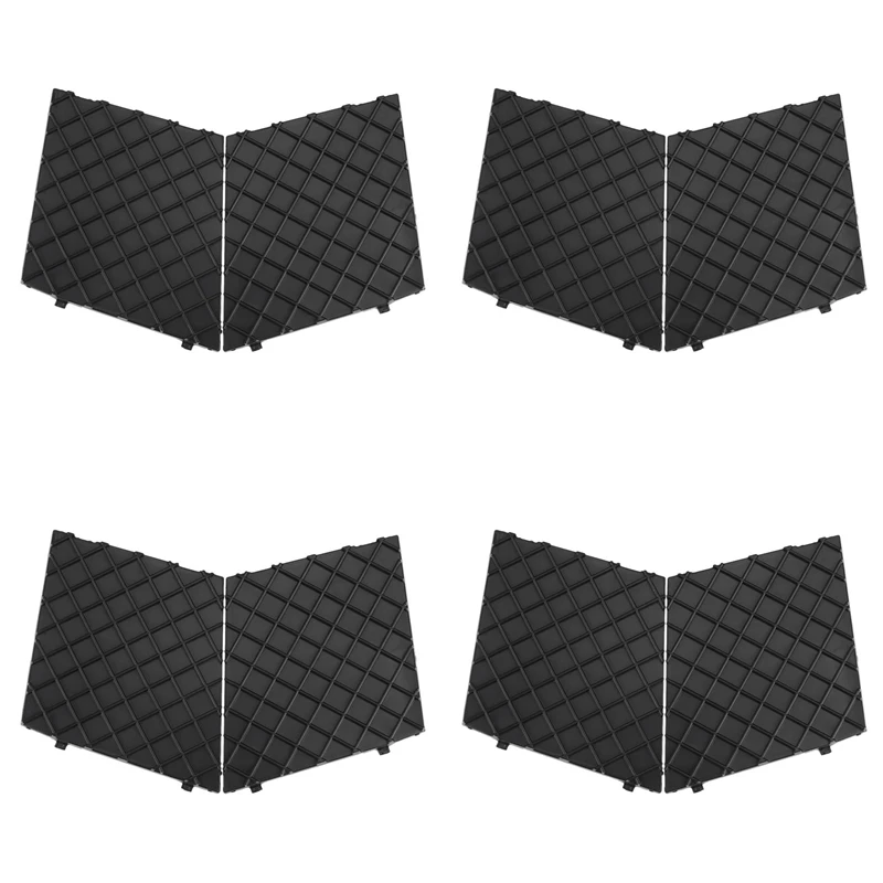 

Black Front Bumper Lower Mesh Grill Trim Cover 4Pair Left Right For BMW E60 E61 M