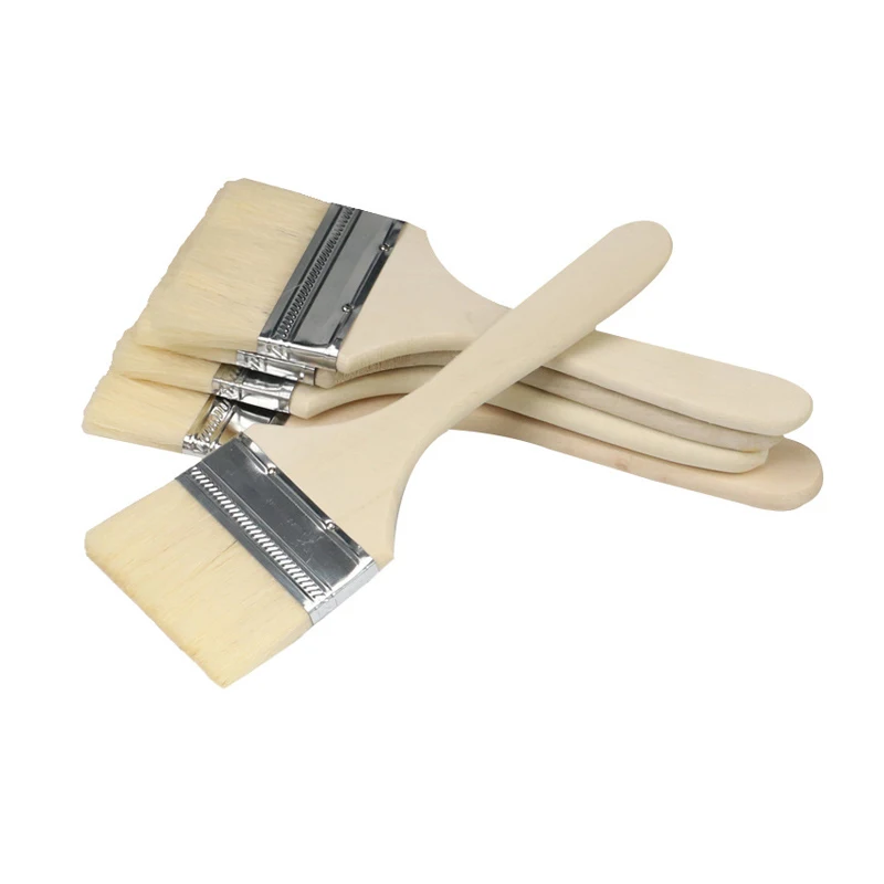 Pinceau à huile en laine douce pour la peinture et le revêtement, brosse de cuisson, accessoires de camping et de barbecue, outils de livres sans brosse