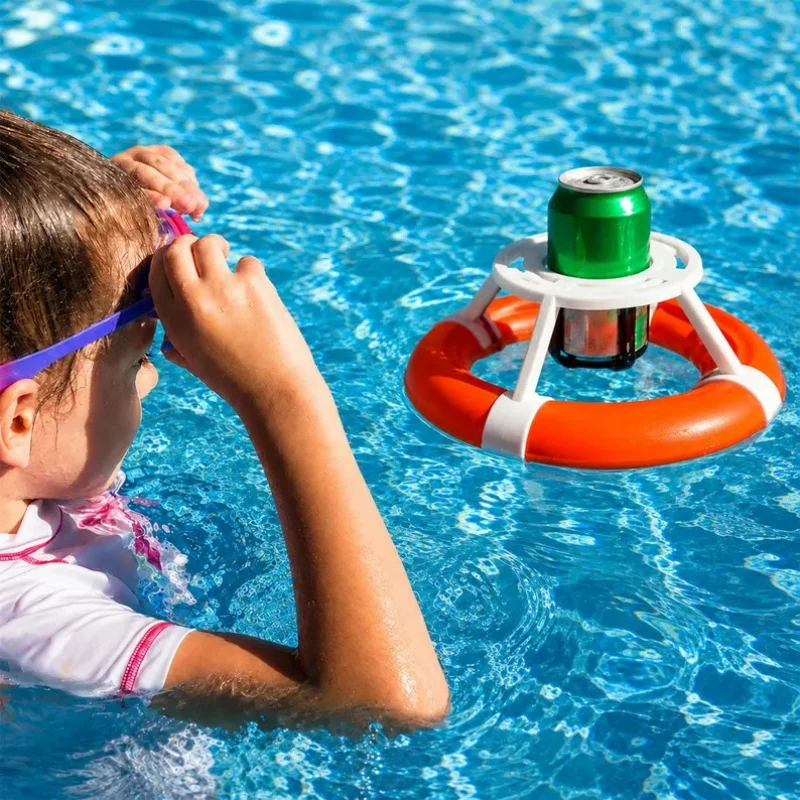 Floating Gyro Drink Holder Swimming Pool Drink Cup Stand Holder Float Toy Coasters Beverage Bottle Kids Toys Pool Floaties