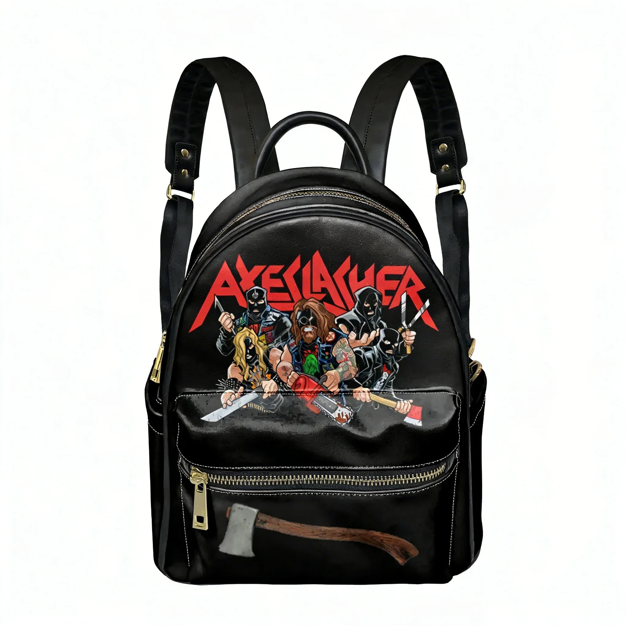 

Axeslasher Metal Rock Band Backpack Womens Men Personalized Double Shoulder Bag Business Travel Bookbag Rucksack Gift Daypack