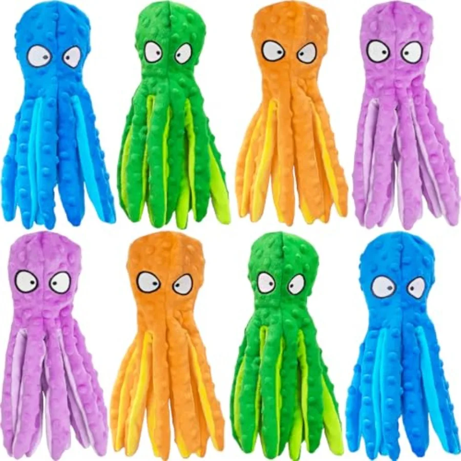 8 Pack Squeaky Octo…