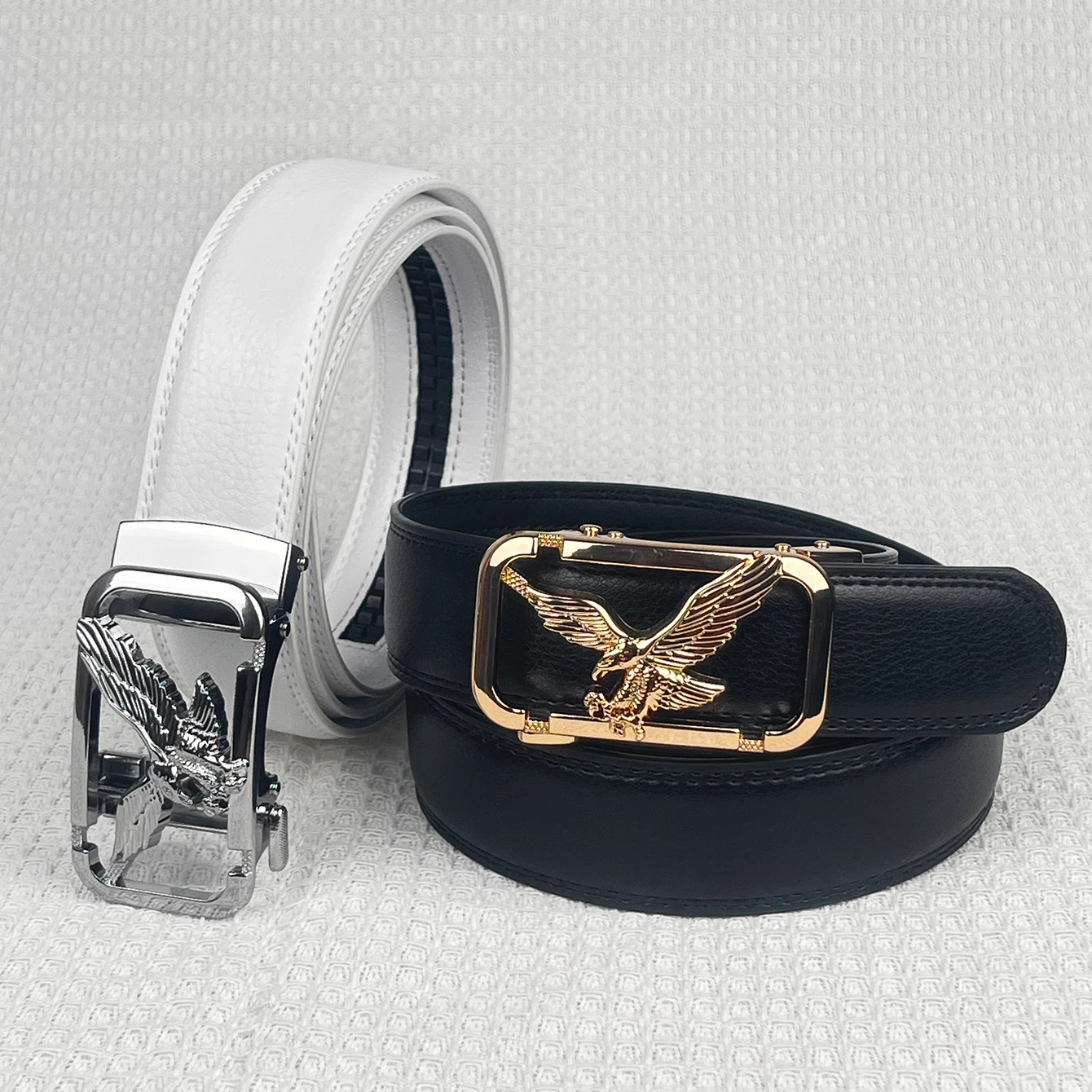 أحزمة جلدية للرجال بإبزيم تلقائي، حزام نسر رسمي للرجال، ماركات فاخرة، حزام خصر للرجال، إكسسوارات عصرية