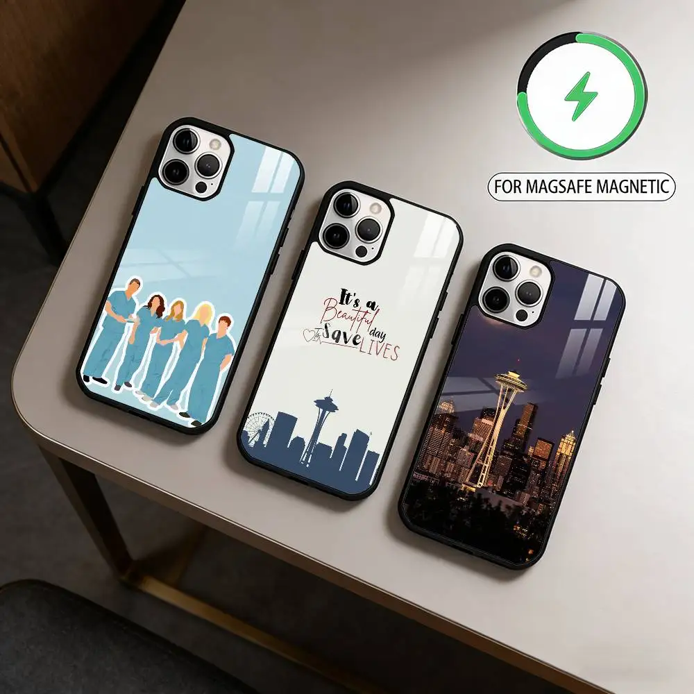 

G-GreysS A-Anatomy-Y Magnetic For Magsafe Wireless Charging Phone Case For iPhone17,16,15,14,13,12,11 Plus,Pro Max