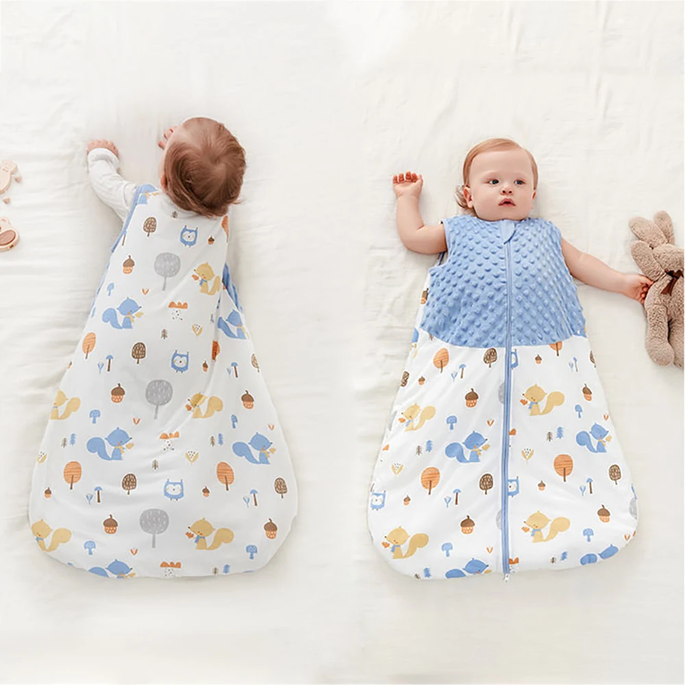 Baby Sleepsack 3-24Months Autumn Baby Sleeping Bag Blanket 1.5Tog Doudou Soft Feeling Starfish Shell Print Vest Style