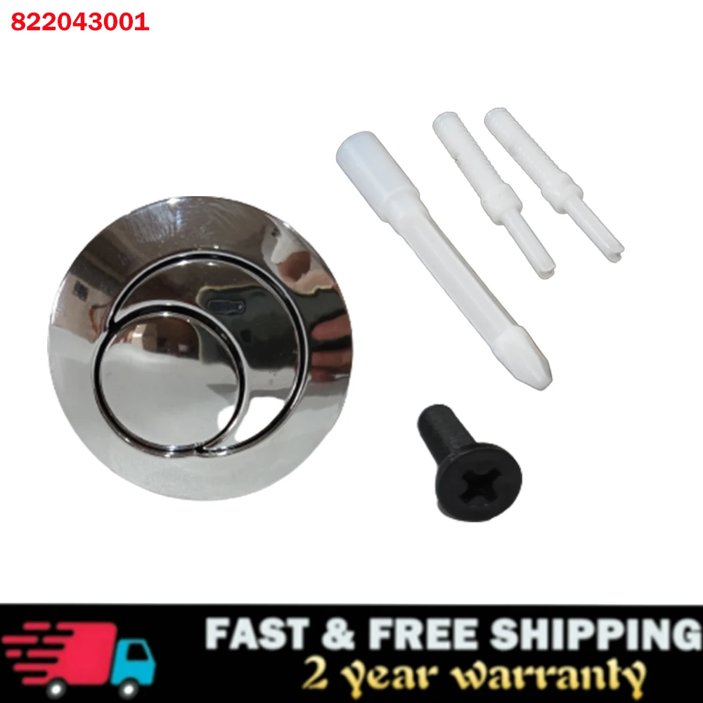 For ROCA Cistern D2D Dual Flush Push Button Half Moon New Style Threaded Push Rods Short Body Chrome AH0001800R 822043001