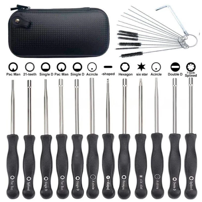 

Carburetor Adjustment Tool Kit Screwdriver with Cleaning Brush Set Lawn Mower Chainsaw Accessories Gardening Tools Parts