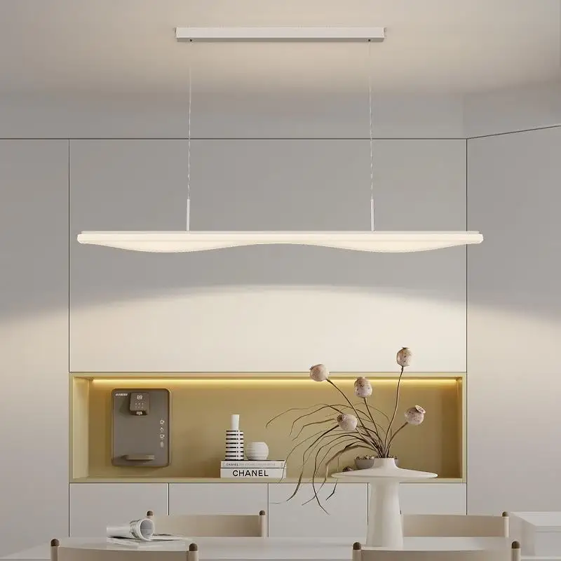 Nordic Cream Style Led Pendant Light Simple Dimmable for Table Dining Room Creative Home Smart Bar Long Table Ceiling Chandelier