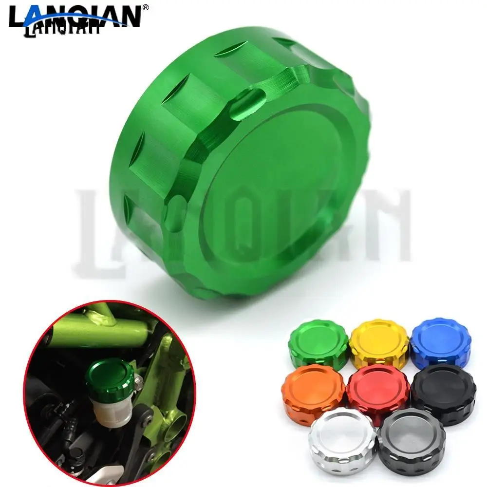 Laser Printing Motorcycle CNC Aluminum Rear Brake Fluid Reservoir Cover Cap For KAWASAKI Z800 Z 800 2010-2014 2011 2012 2013