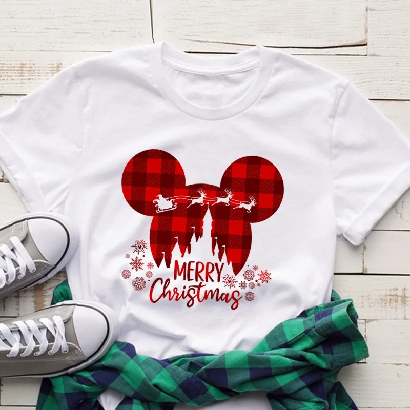 디즈니 미키 미니 크리스마스 티셔츠 이미지