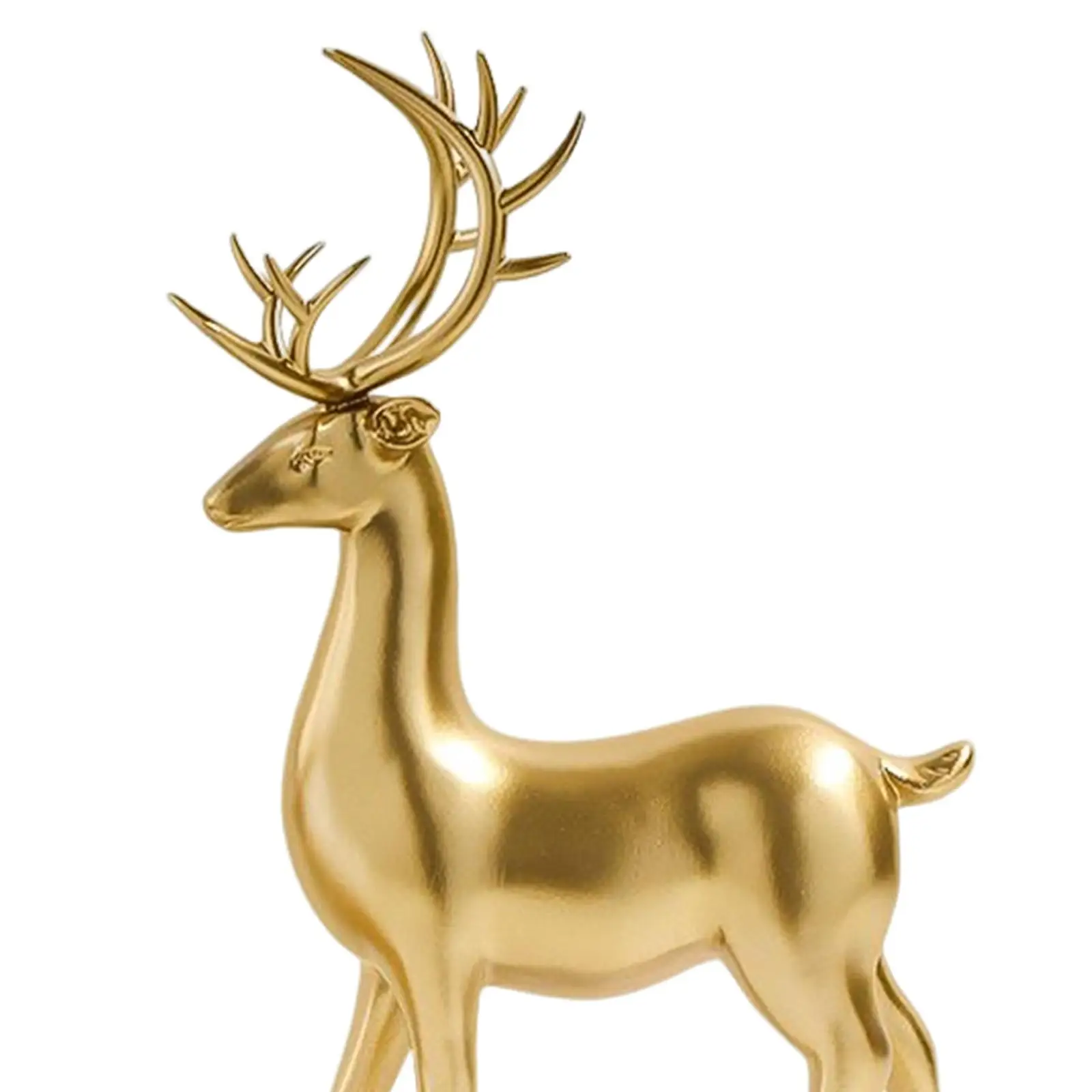 Deer Statue Standing and Sitting Resin Sculpture Reindeer Figurine Ornaments Stag Accents for Home Entrance Mantle Table Decor