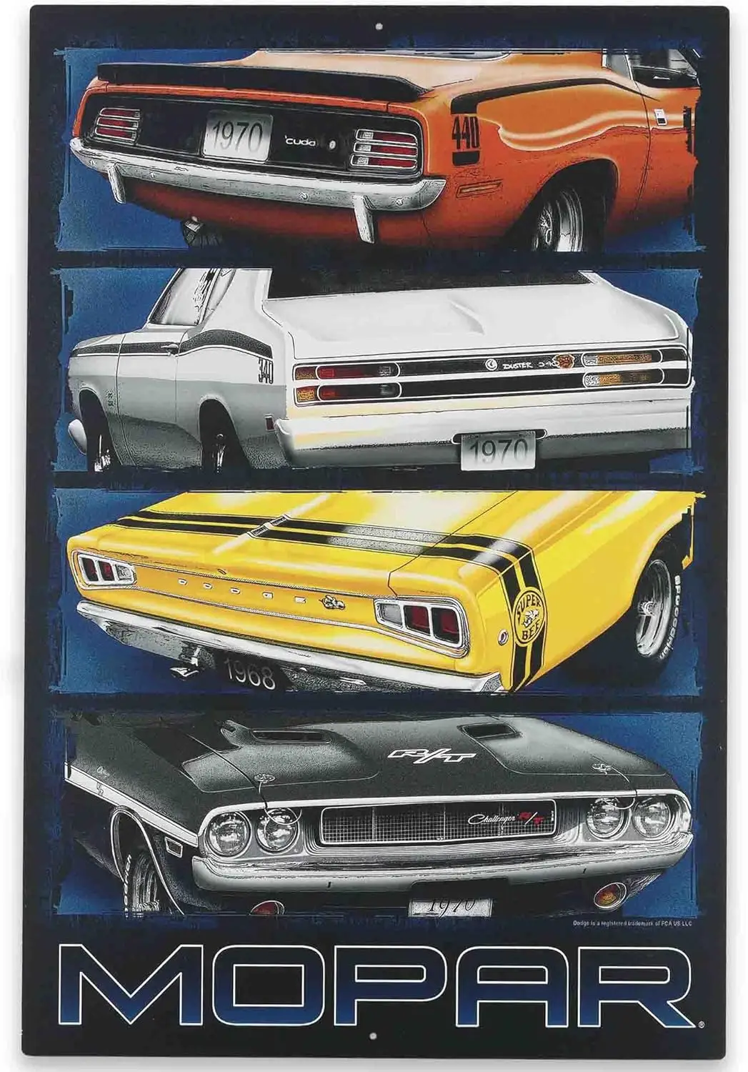 Mopar Bumpers Metal Sign - Classic Mopar Wall Art for Garage, Shop or Man Cave