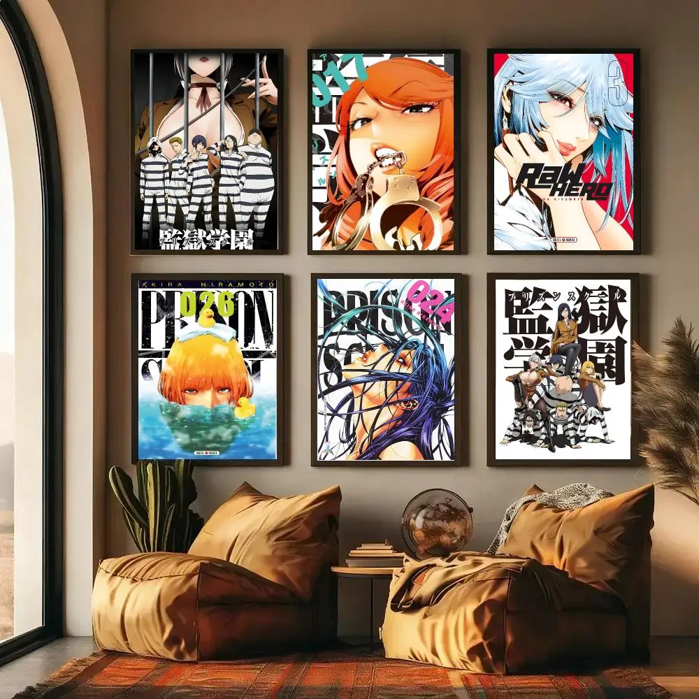 P-Prison S-School Poster High-definition Waterproof Poster Stickers, Suitable For Bedroom, Living Room, Home Decoration