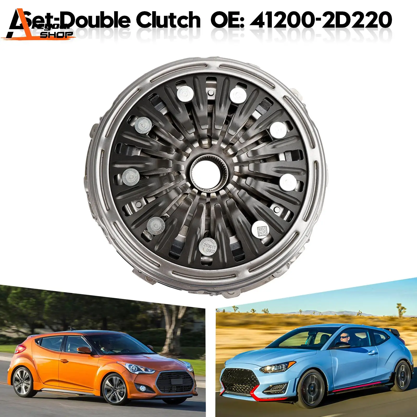 

Areyourshop Set-Double Clutch for Hyundai Veloster Kona Tucson Sonata KIA Forte 41200-2D220