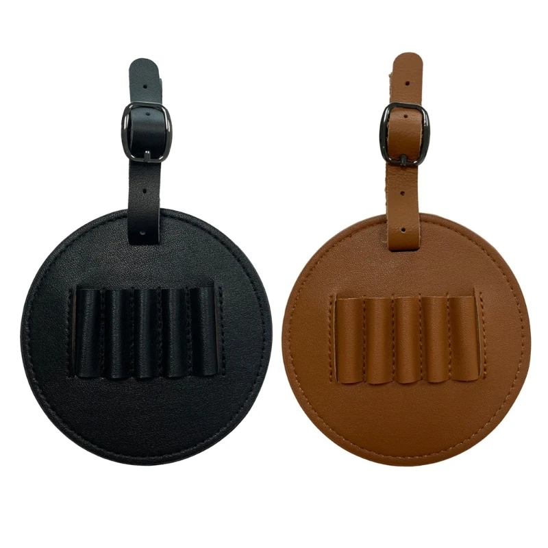 

yunyun PU Leather Golf Tees Holder Round Golf Tees Storage Bags Portable Golfs Tees Carriers Hook to Golf Bag Belt Clip