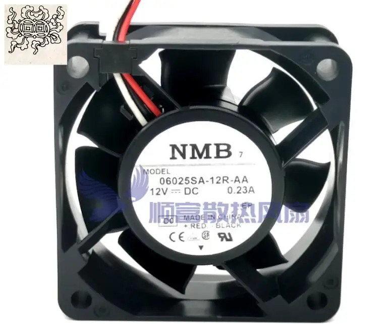 Ltsf ل NMB 06025SA-12R-AA تيار مستمر 12 فولت 0.23A 60x60x25 مللي متر 3-سلك مروحة تبريد الخادم