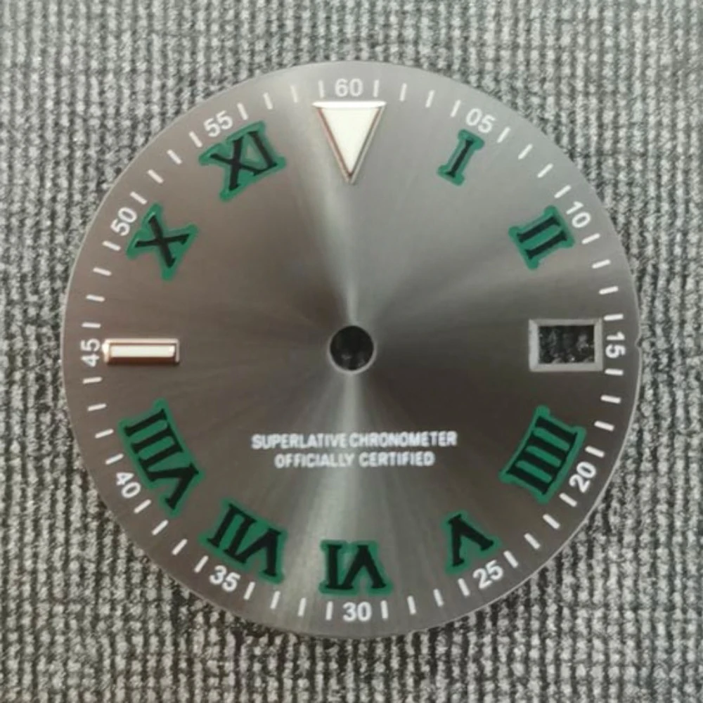 Modified new 28.5mm green luminous dial hands custom watch accessories watchmods