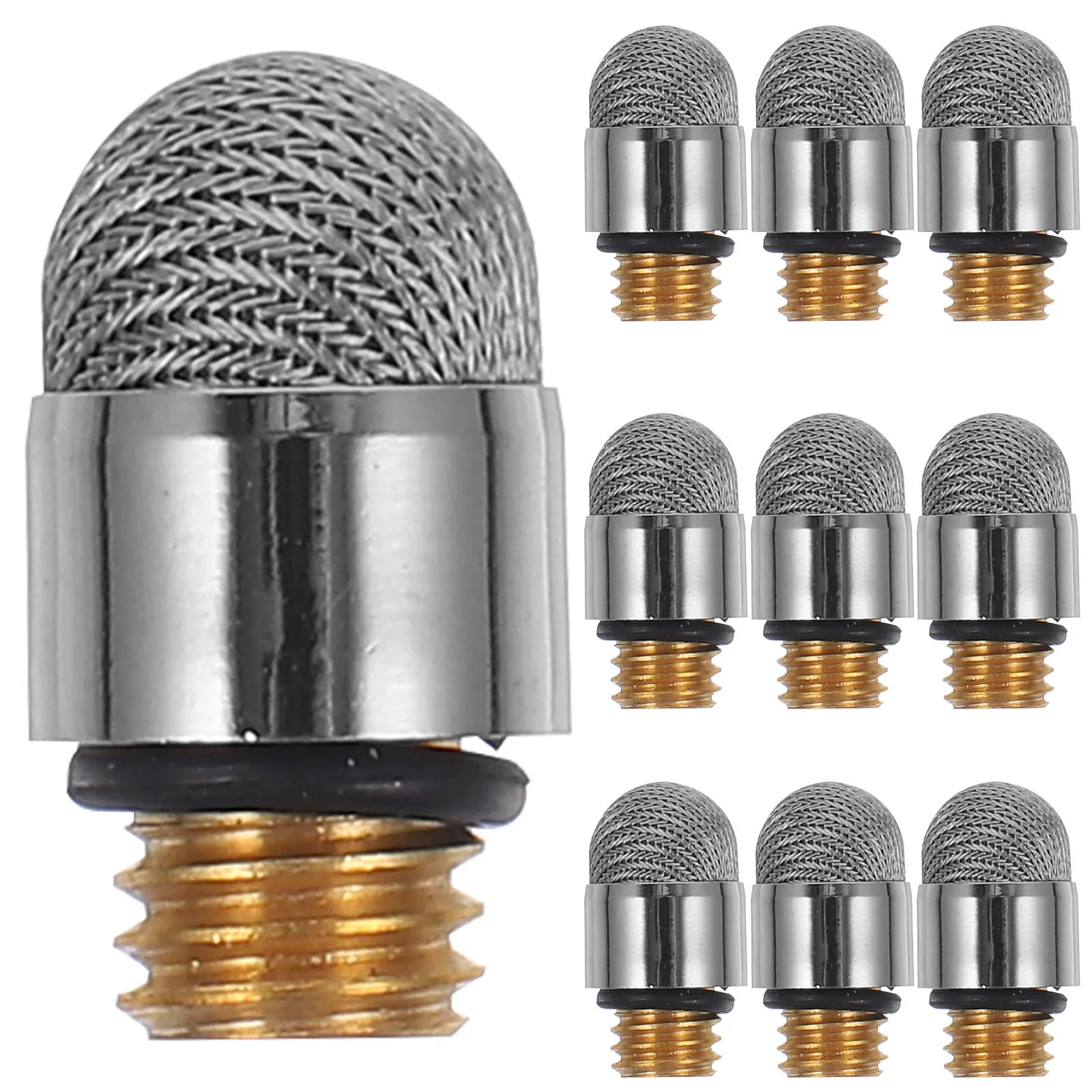 

10Pcs Capacitive Pen Tips Premium Fiber Silver Stylus Tips Replacement for Smartphones Tablets Accurate Responsive Touch Control