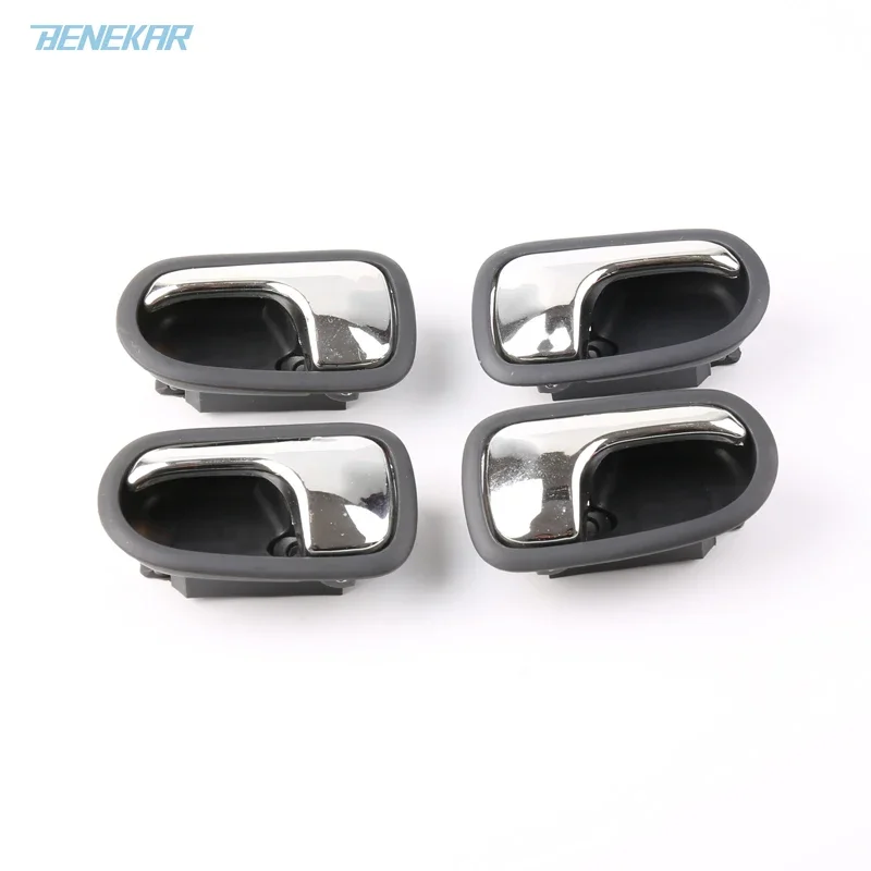 Benekar Set 4 Left Right Inside Door Dark Gray handle for Mazda PROTEGE 323 1995-2003