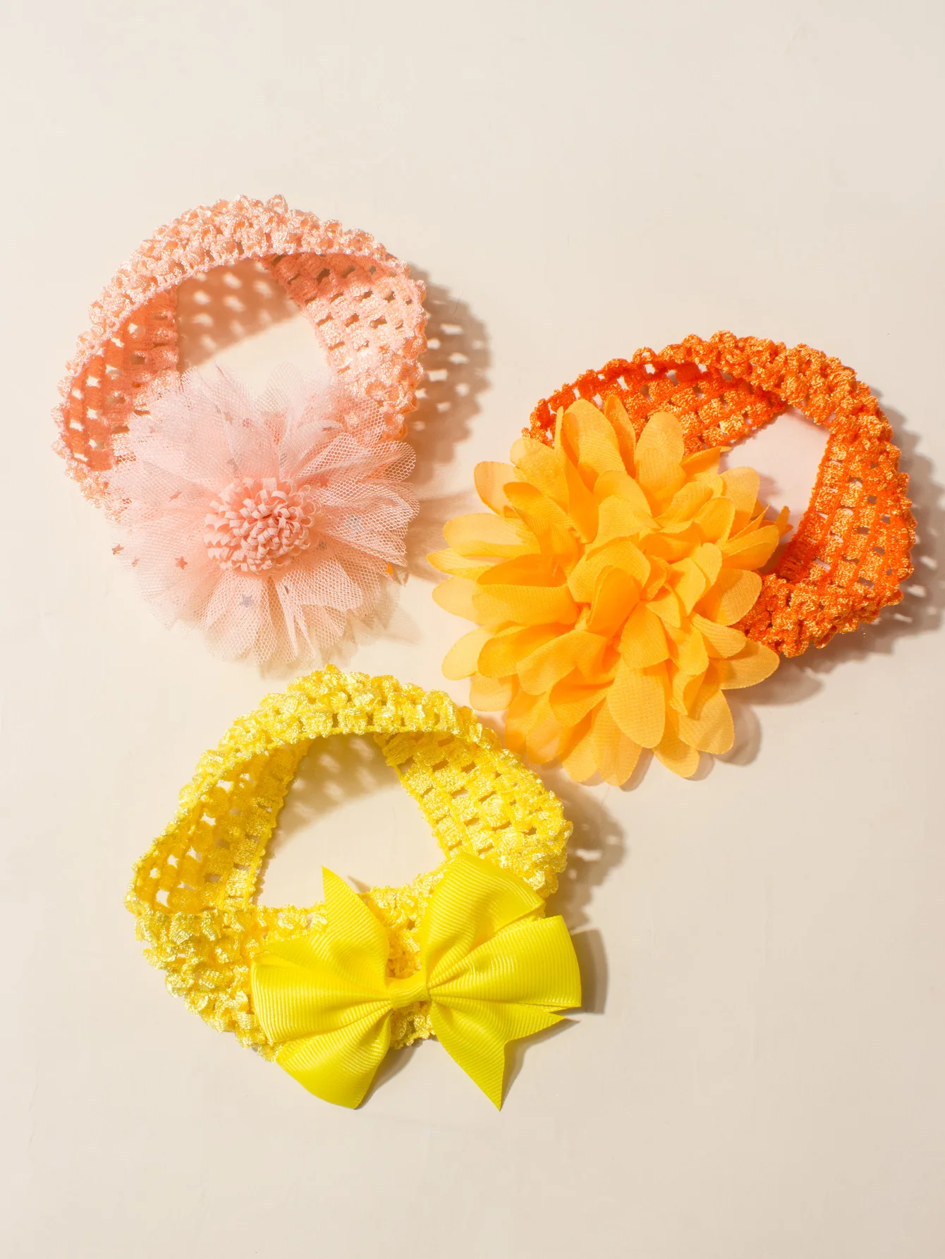 3 Pcs Baby Girl Headbands Set - Bow & Flower Headbands for Newborns to 3 - Year - Olds, Ideal for Toddler Girl Fall Clothes