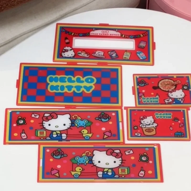 Diy bonito dos desenhos animados hellokitty caixa de tecido acrílico flip capa desktop à prova de poeira kt caixa de armazenamento decoração presente para friendsminecraft