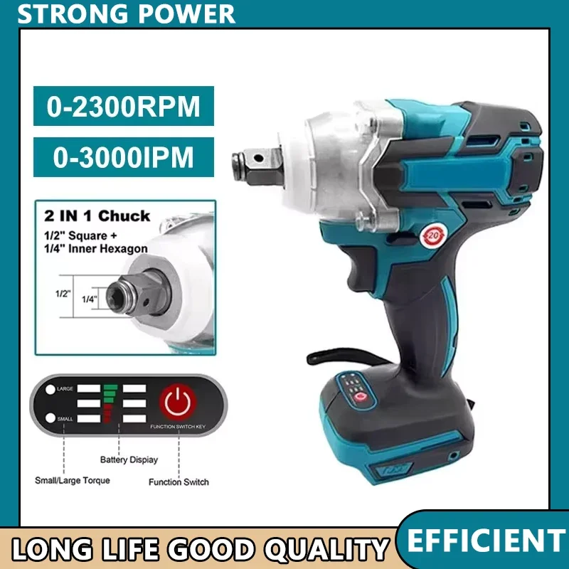 

Подходит для отвертки Makita DTW600, бесщеточная электрическая отвертка, перезаряжаемая дрель, совместимая с аккумулятором Makita 18 В